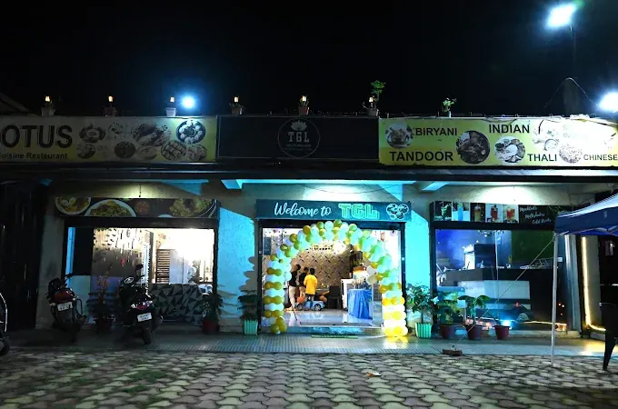 Restaurant entrance at night